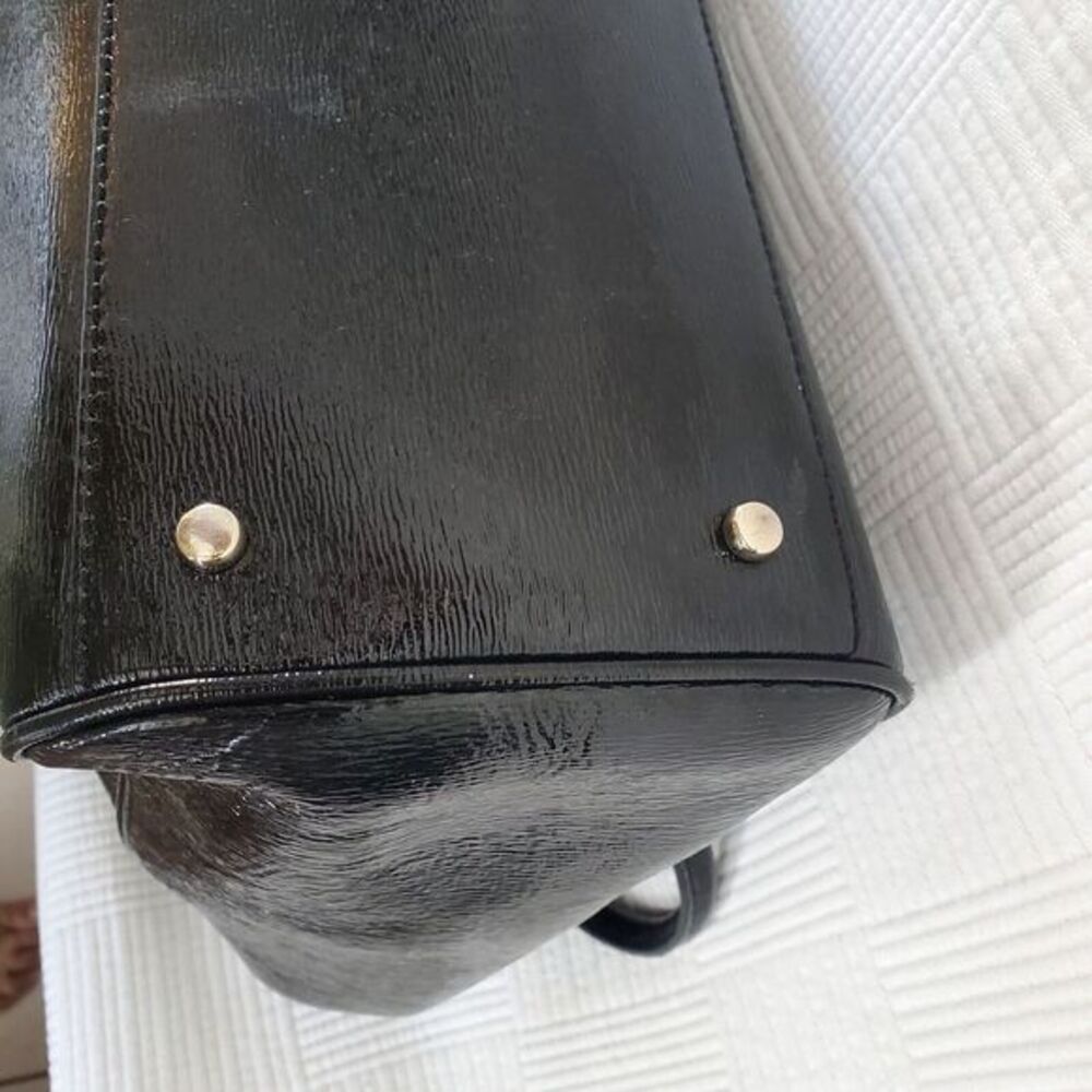 Kate Spade Large Black Leather Bag Tote READ - Picture 6 of 9